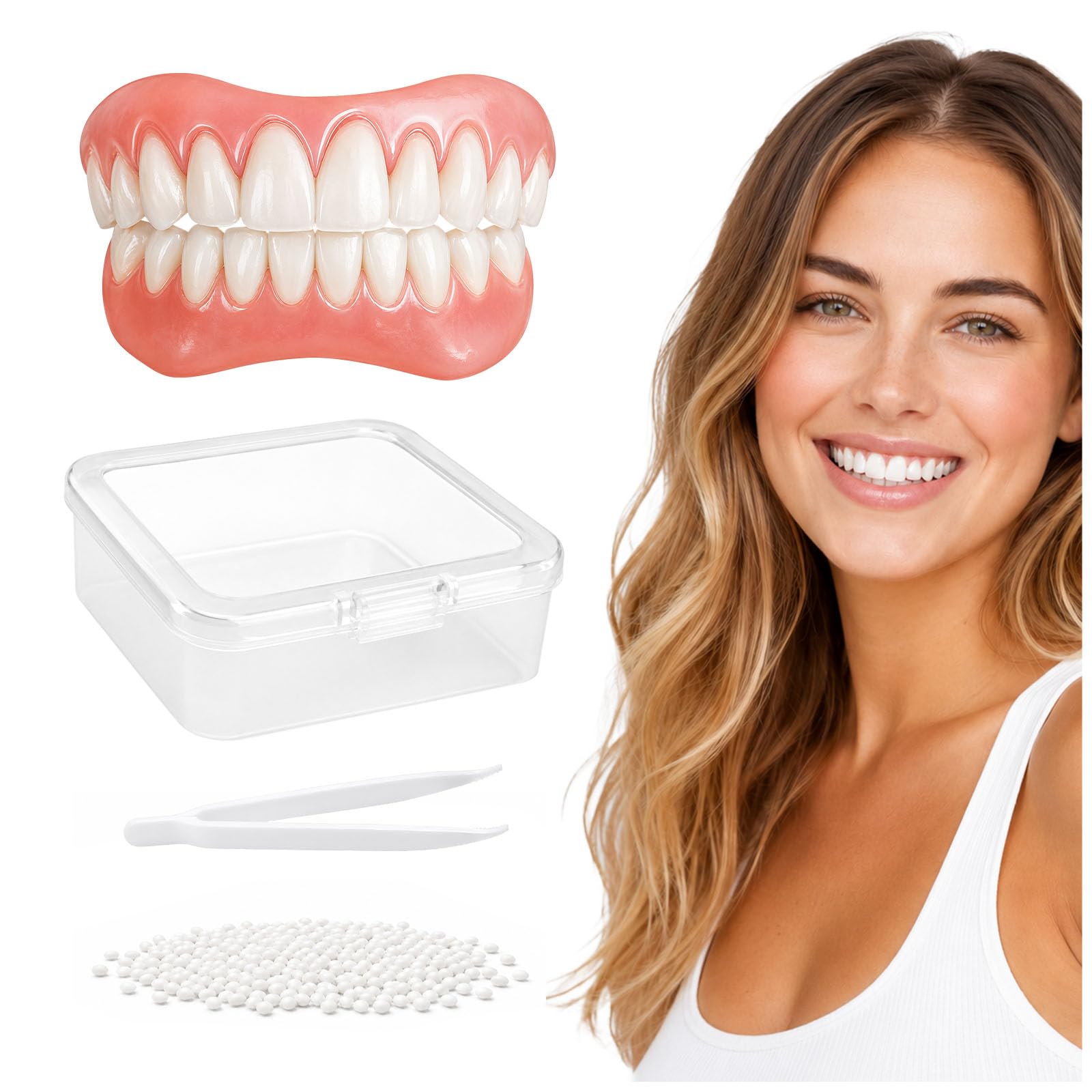 Photo 1 of WALEJUC Moldable Silicone False Teeth Veneers