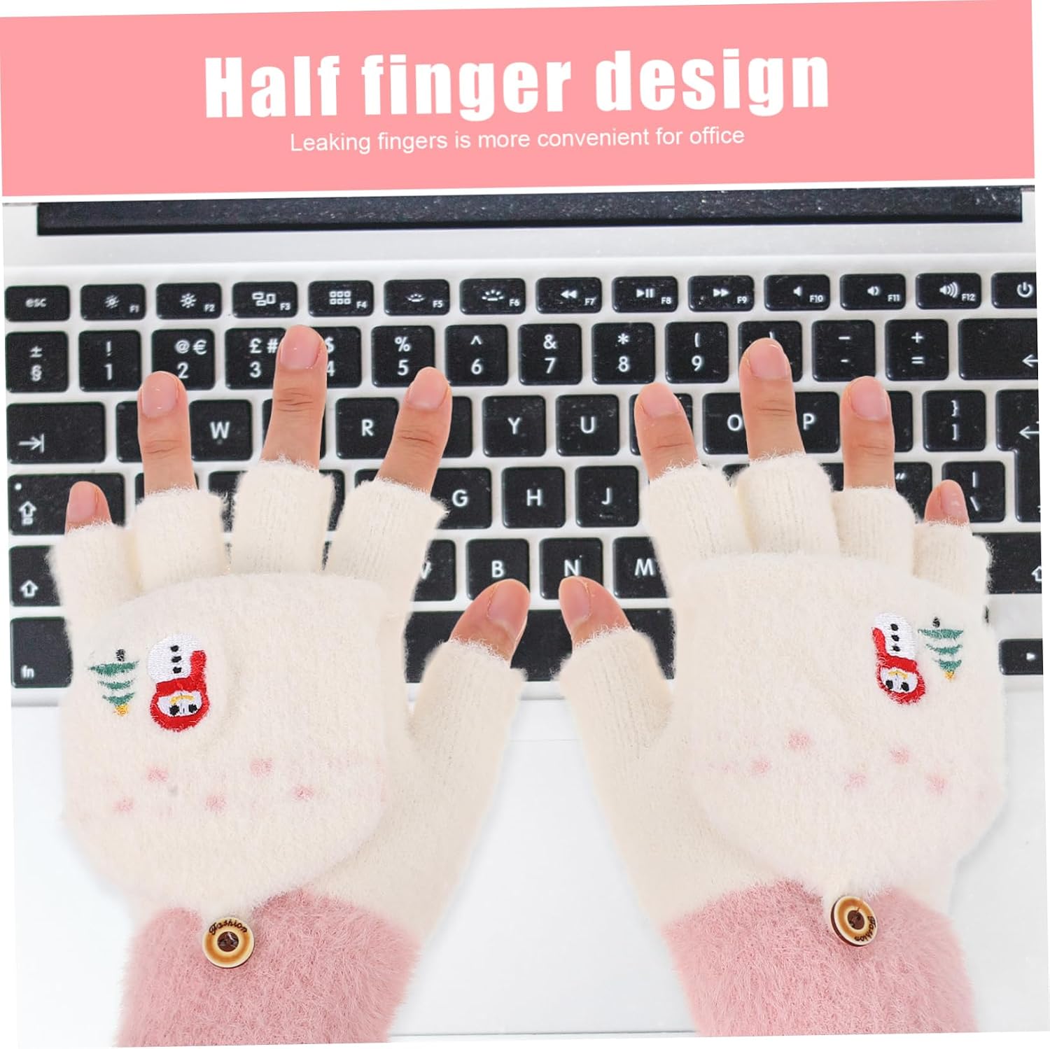 BESPORTBLE Warm Knitted Cartoon Boys and Girls Gloves Handwarmers Flip-cover Winter Gloves