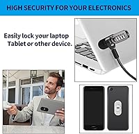 Vista 4 de Paquete de 5 placas de seguridad autoadhesivas antirrobo con ranura para cables para bloquear laptops, Mac Book, tabletas, iPad u otra computadora