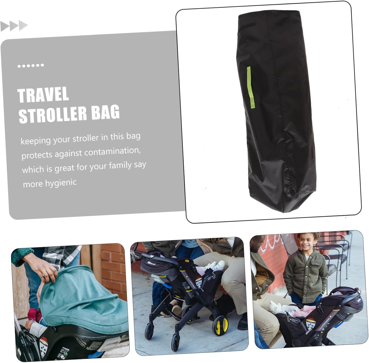 Travel Stroller Bag for Airplane Stroller Carry Bag Water-resistant Easy to Clean Suitable for Car Seats