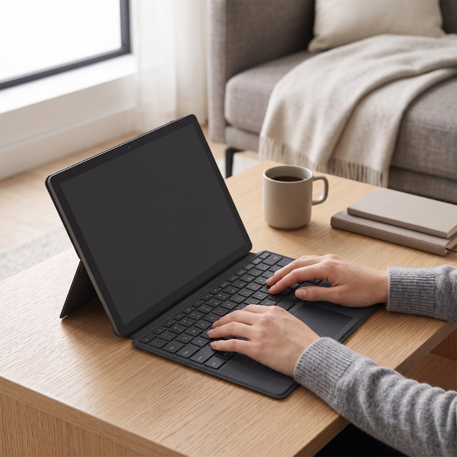 Teclado de Tableta Español con Funda Touchpad para K20M 2 en 1