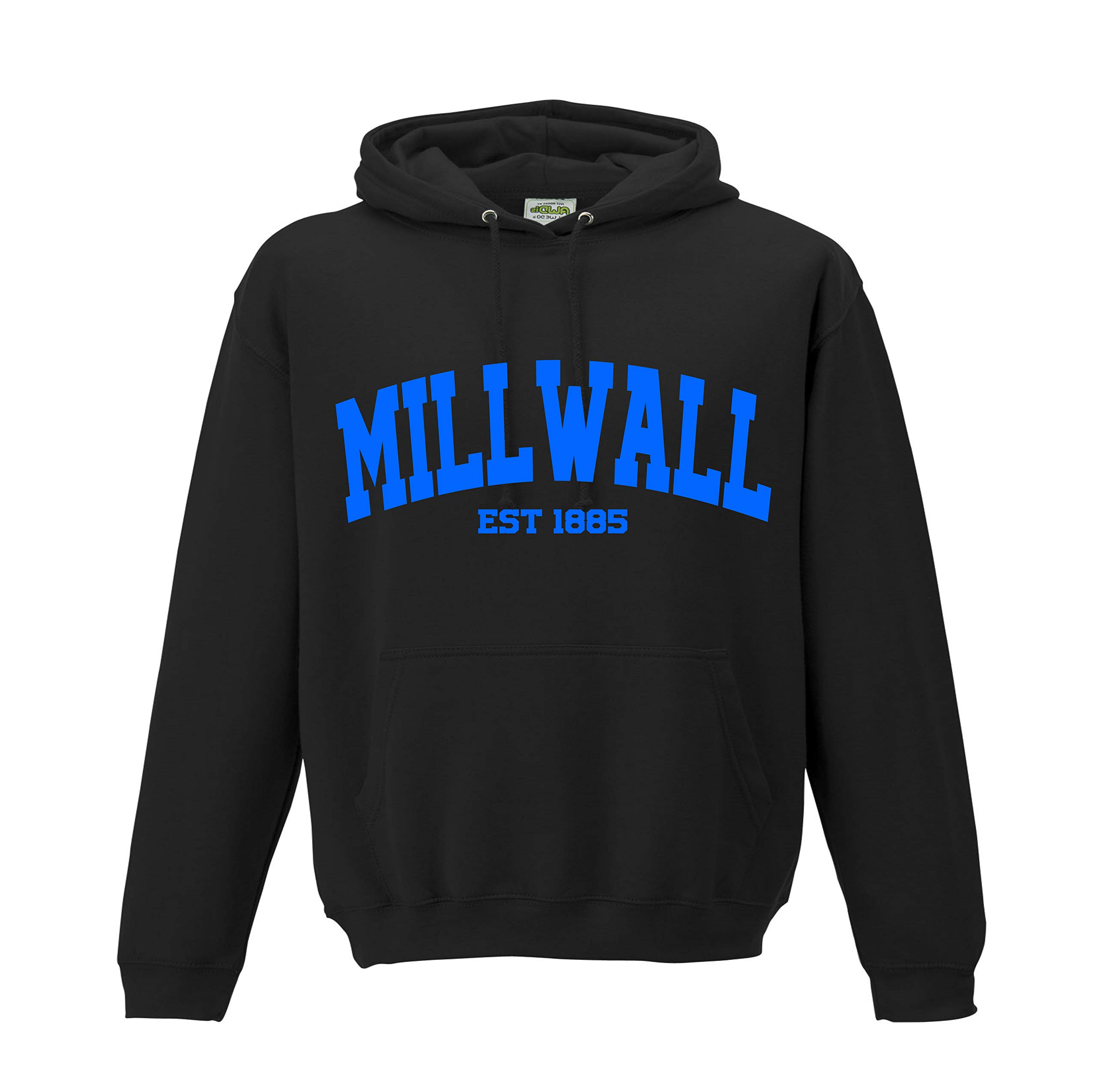 Millwall Established in 1885 Premium Football Hoodie Childrens Kids top Jumper Kids Age 9-11 Black
