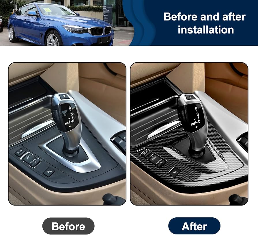 Amazon.com: FEXIDA for BMW Gear Shift Panal Cover, Carbon Fiber