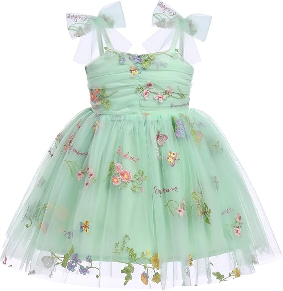 IMEKIS Toddler Baby Girl Birthday Princess Dress Shiny Confetti Boho Rainbow Cake Smash Photo Shoot Outfit for 1-6T