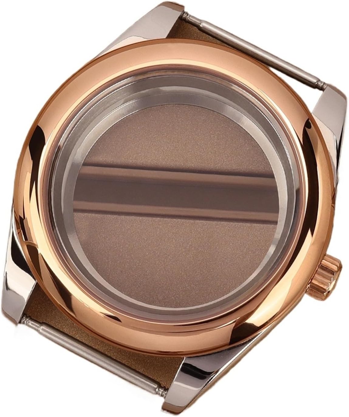 36MM/39MM Round Edge Waterproof Watch Case with Sapphire Glass for NH35 NH36 NH38-8215 Movements - 28.5mm Dial(Silver,39mm NH35 NH36 NH34)