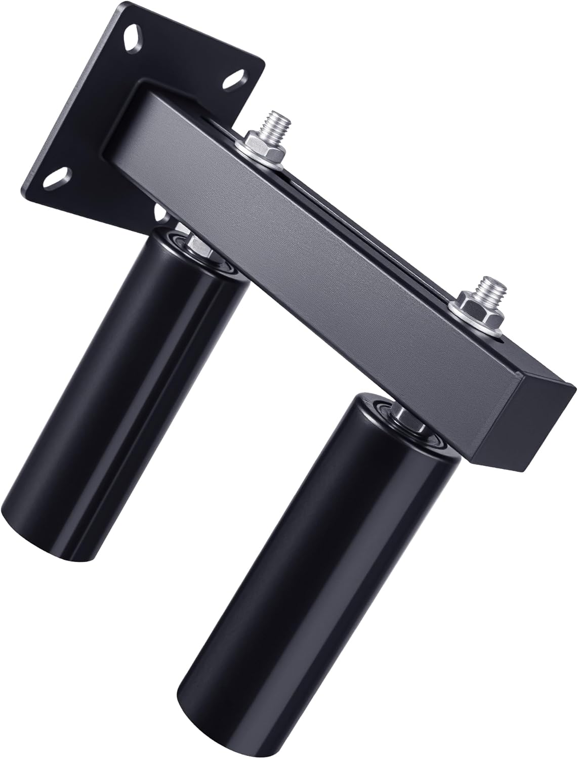 Slide Gate Guide Roller, 6" UHMW Hard Nylon Guider For Gate Support , Adjustable Heavy Duty Iron Gate Guide Wheel Pulley for Preventing Gate from Falling