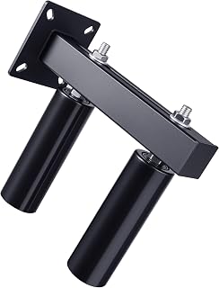 Slide Gate Guide Roller, 6" UHMW Hard Nylon Guider for Gate Support, Adjustable Heavy Duty Iron Gate Guide Wheel Pulley for Preventing Gate from Falling