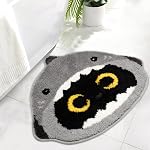 Bathroom Rugs - Shark Black Cat Shaped Bath Rugs,Soft Absorbent Rubber Backing Rug,Machine Washable Bath Mats for Bathroom Floor Tub and Shower,Blue(24 * 20inch) | Machine Washable for Bathroom Floor Tub and Shower,Blue,24 x 20 Inch