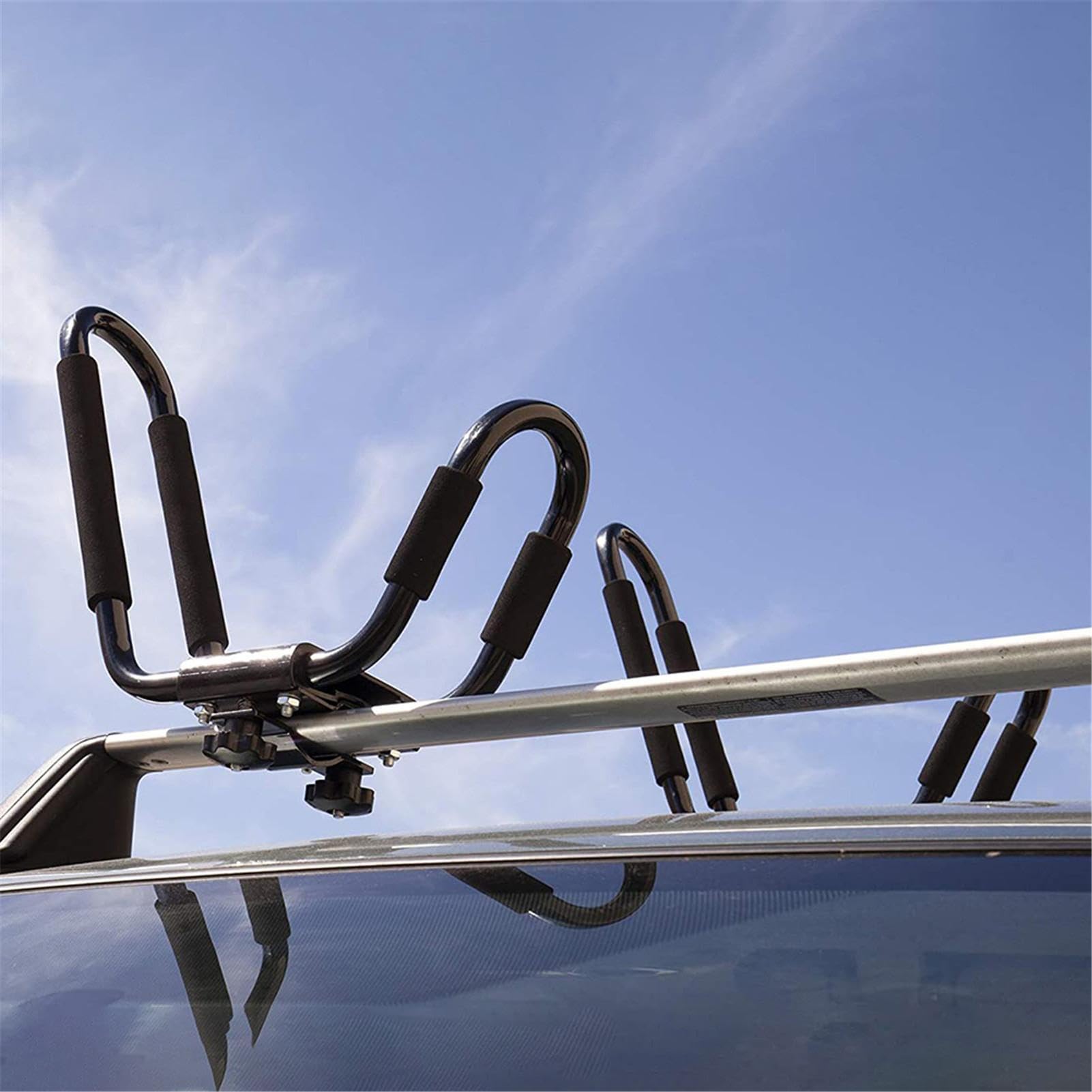 Soporte Plegable para Kayak en el Techo, 2 Unidades, Soporte Plegable para | tabla de surf de coche, soporte de snowboard para esquí, snowboard, cañas de pescar, monopatines, kayak