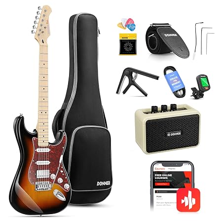 Donner DST-152S HSS Electric Guitar Kit with Humbucker Coil Split