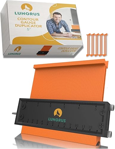 Herramienta de medidor de contorno con bloqueo ajustable de metal, copia con precisión de forma irregular, tamaño de 5 pulgadas, herramienta