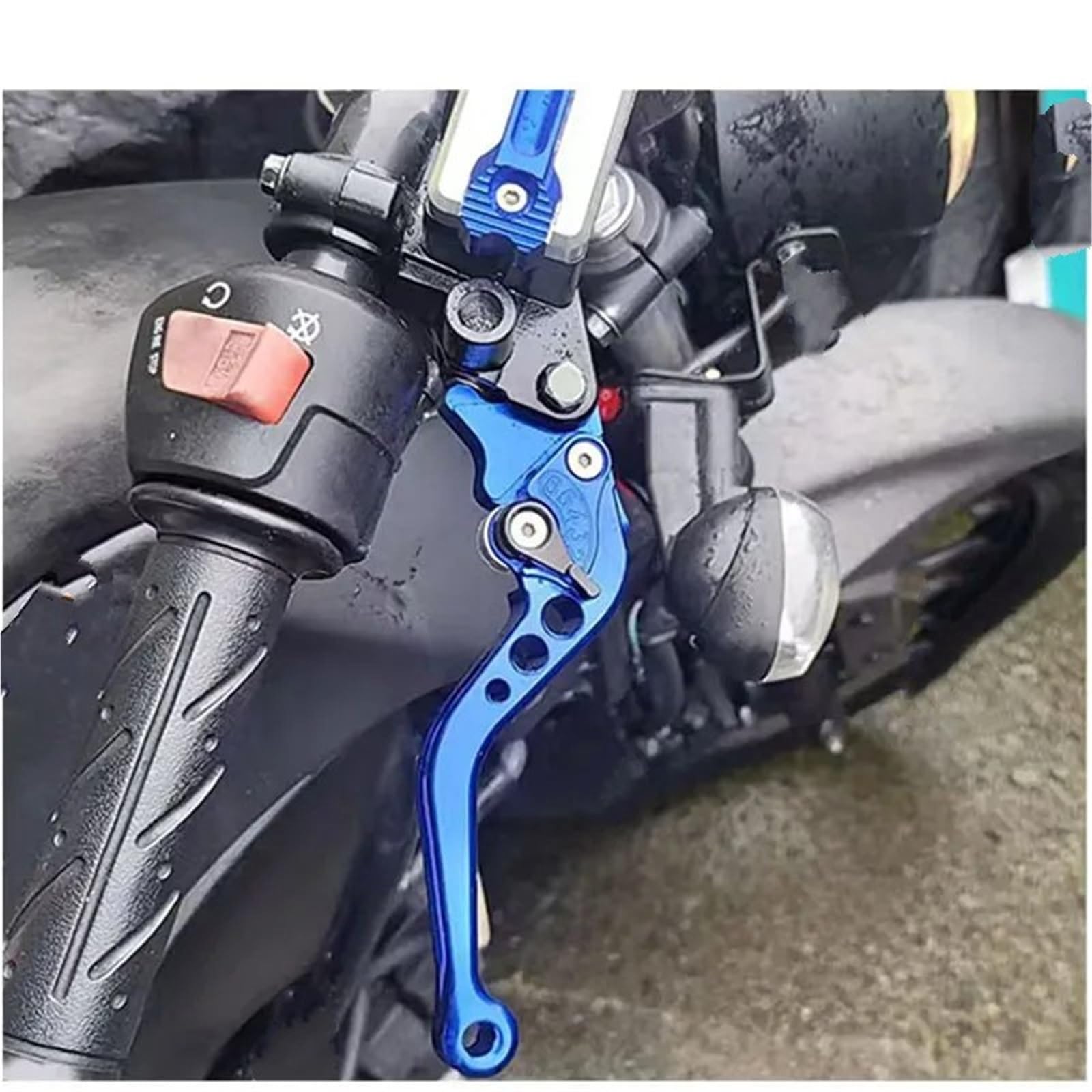 Leva Frizione Freno Moto Accessori modificati per motocicletta Pompa pompa freno principale freno idraulico Frizione con impugnatura in alluminio CNC Freno Frizione Leva(Red)