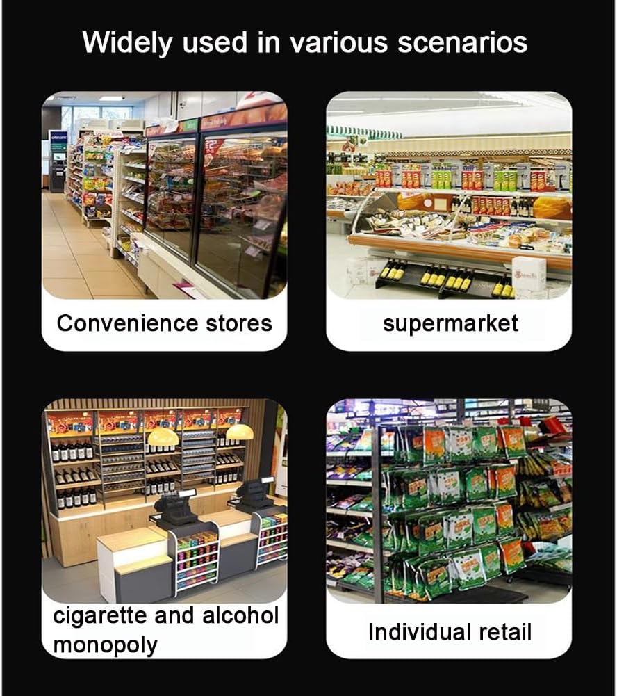 Zfmnoyev Store Retail Cigarette Display Holder, Acrylic Rectangular Cigarette Case, Multi-Tier Auto Cigarette Pusher Organizer Holder, for Supermarket Checkout Counter ﻿(61.5x13x25cm)