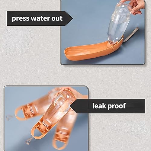 Miniatura 7 de Botella de agua portátil plegable de gran capacidad de 18.6 fl oz para perros, botella de agua para cachorros, dispensador de agua a prueba de fugas