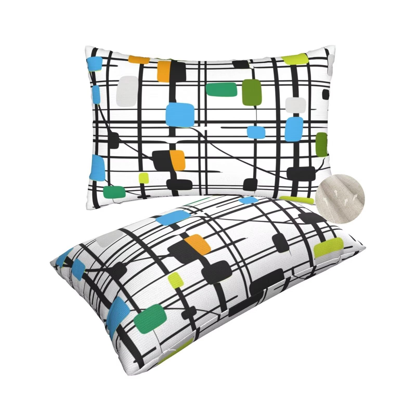 Coussin decoratif housse 50x70 cm pour protéger vos oreillers et raviver le salon