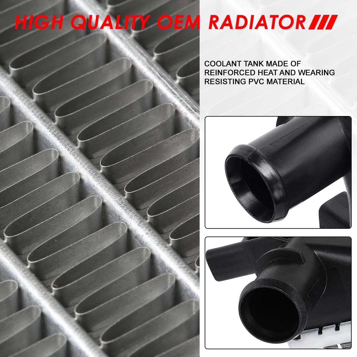 Auto Dynasty Radiator Compatible with 11-15 VW Jetta/Passat/Beetle 2.0L/2.5L AT/MT, DPI 13215 Factory Style 1-Row Cooling Radiator, Aluminum Core