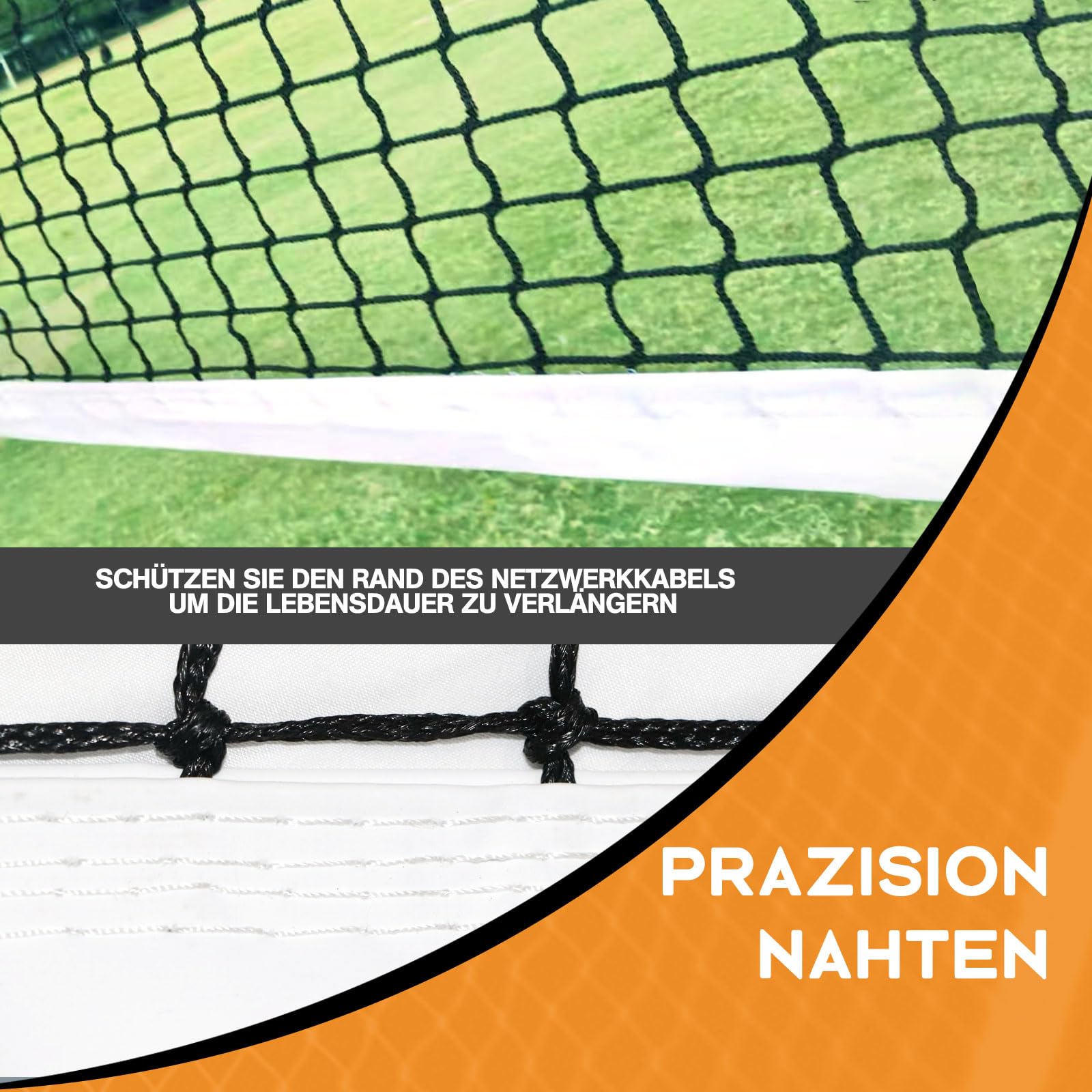Katop Tennisnetz 12.8×1.06m Professionelles strapazierfähiges Nylon-Netz für Kinder-Tennisjunkies, kompatibel mit Allen Standard-Tennispfosten, inklusive Innen- und Außenplatz