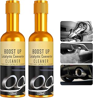 2 Pcs Catalytic Converter Cleaner Auto Parts Engine, Boost Up Catalytic Convertor Cleaner,Catalytic Cleaner Fuel System Treatment Oil for Gas and Diesel Car,120ML