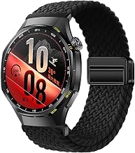 GIOPUEY Correas Magnética Compatible con Huawei Watch GT 7 Pro 46mm, Correa Tejida de Nailon Suave [Unisexo] [Transpirable] - Black
