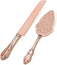 Strova Rose Gold Wedding Cake Server Set – Vintage Cake Cutting Knife and Server for Event Use