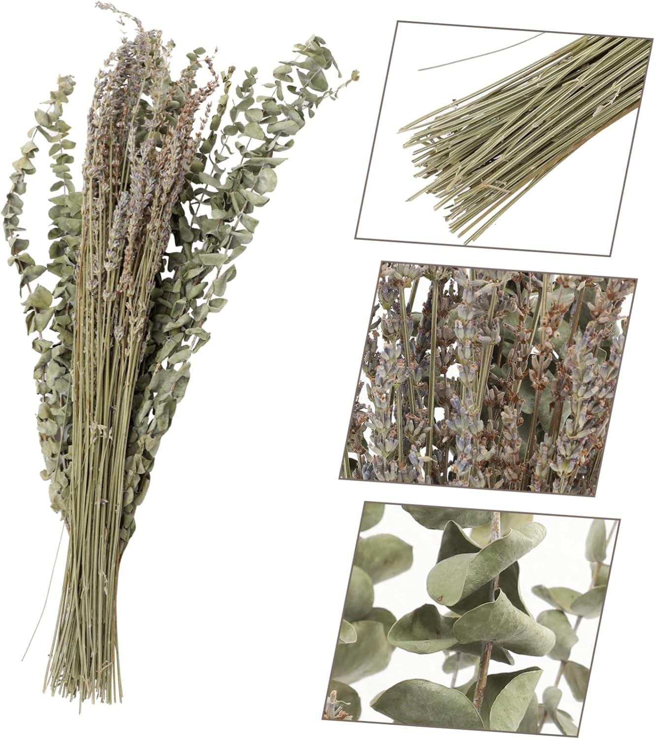 Eucalyptus Lavender Arrangement Flower Ornament Dried Flower Vase Decor