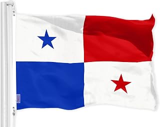 G128 Panama Panaman Flag | 3x5 Ft | LiteWeave Pro Series Printed 150D Polyester | Country Flag, Indoor/Outdoor, Vibrant Colors, Brass Grommets, Thicker and More Durable Than 100D 75D Polyester