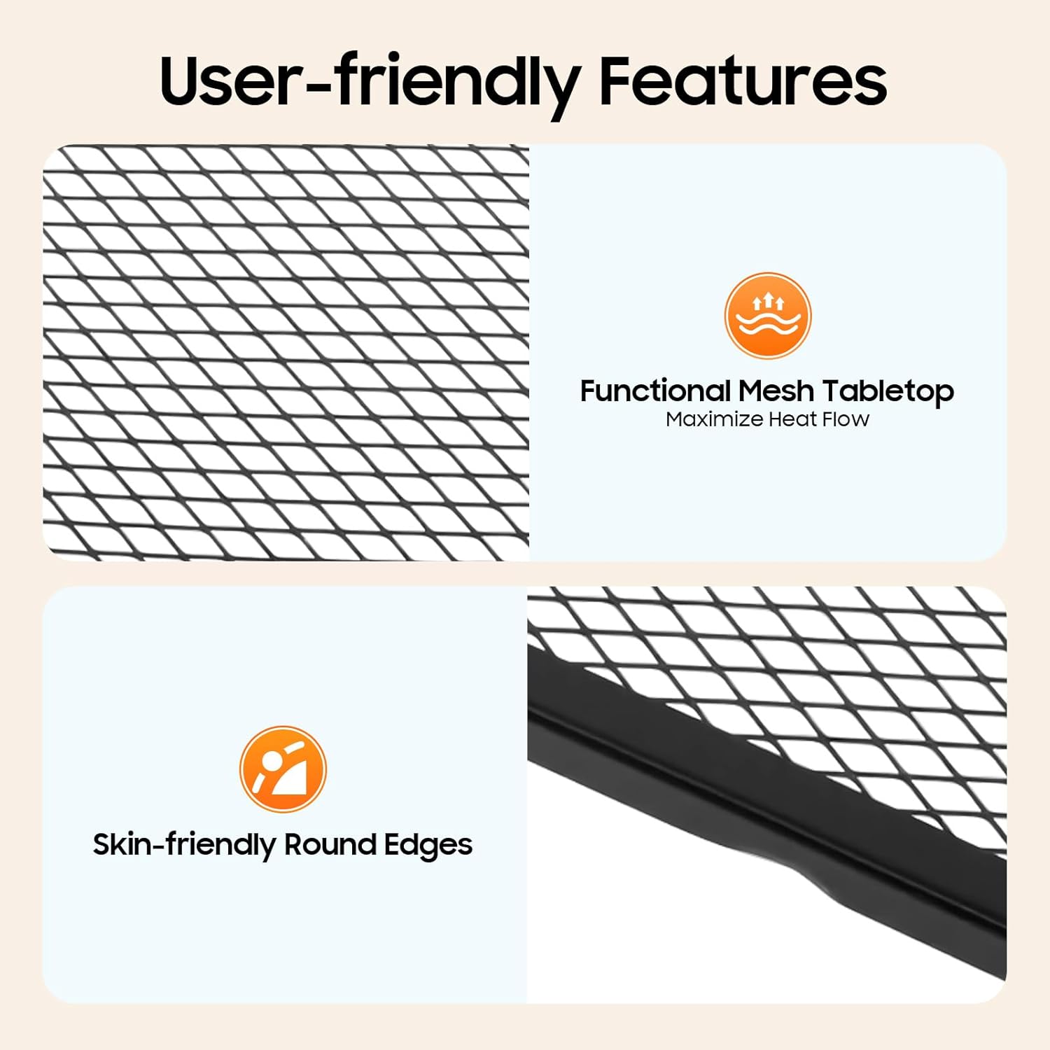 Folding Campfire Grill Portable Camping Grates With Legs Grilling Rack for Outdoor, Heavy Duty Matal Mesh Grate, 21.7 x 11.8 x 7.1 Inches