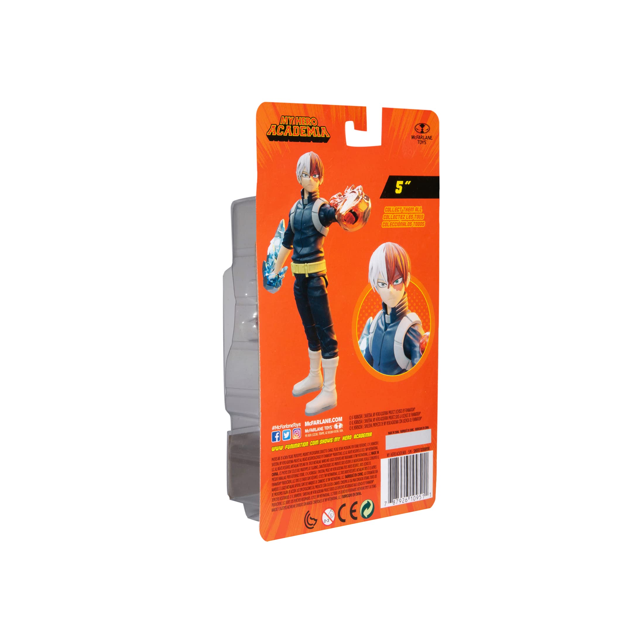 McFarlane Zabawki, My Hero Academia 12,7 cm Shoto Todoroki figurka zabawka, kolekcjonerska figurka bohater akademia dla dzieci w wieku od 6 lat