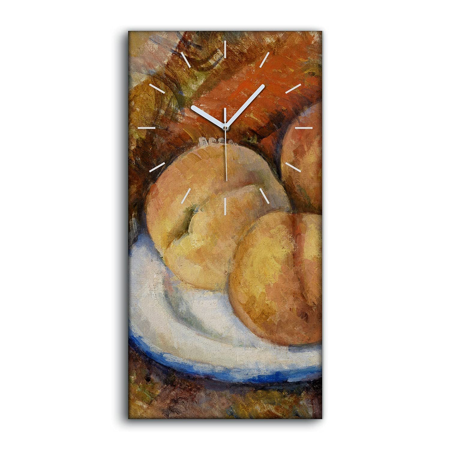 Horloge sur toile 30x60cm art mural moderne pour salon et chambre
