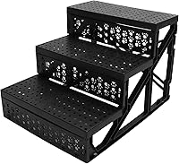 Vista 5 de Escaleras para mascotas, escalera de escalada para mascotas, 3 niveles, portátil, antideslizante, escaleras extraíbles para perros y gatos