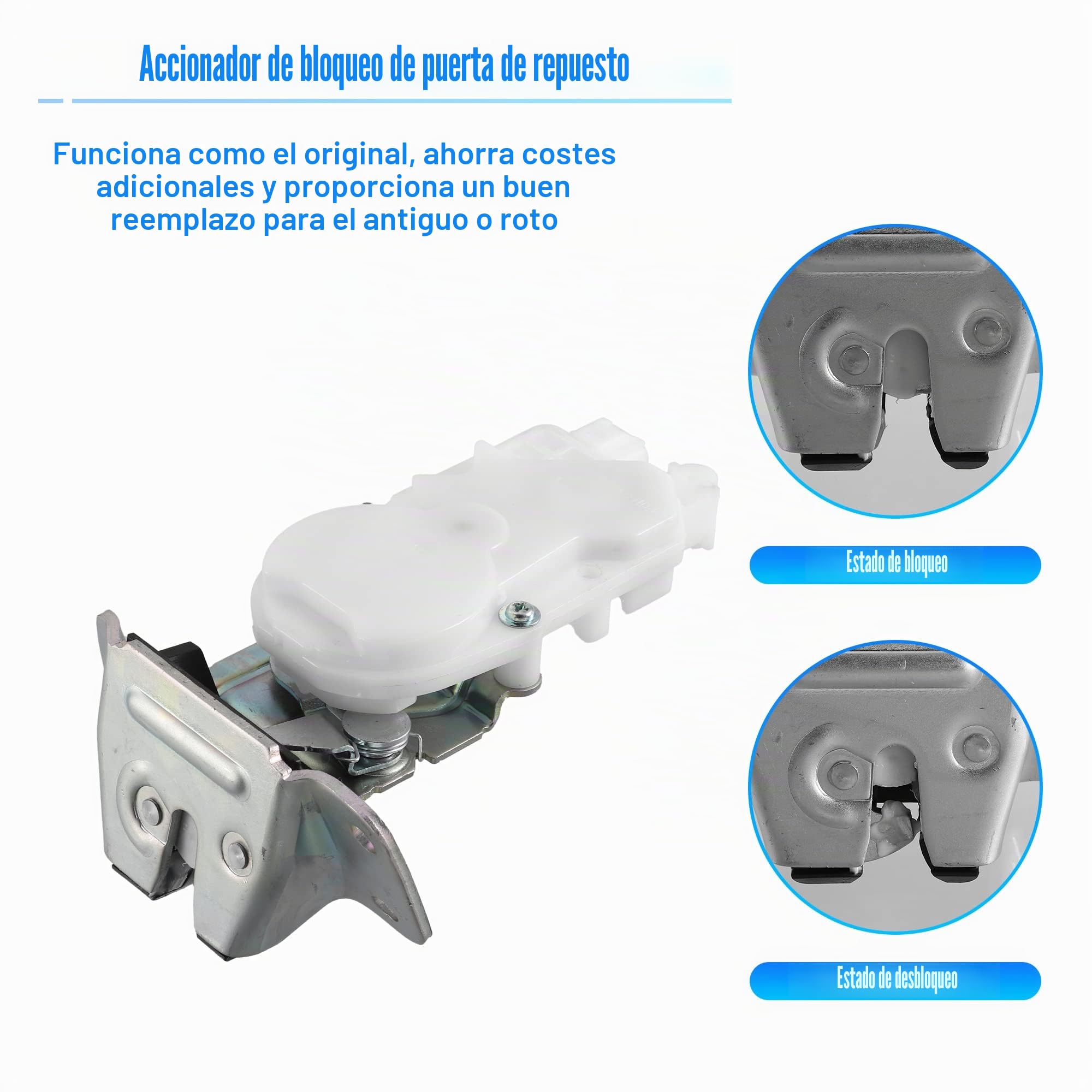 X AUTOHAUX Pestillo Maletero Actuador Para Mitsubishi Outlander 06-21 1pc | OE: 5808A079 Y Otros, Material: Plástico, Metal, Color: Bronce, Blanco, Tamaño: 16.6x11x6.5cm, Incluye: 1 Actuador