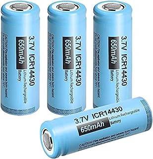 14430 Lithium Ion Rechargeable Battery 4 5AA Size 3 7v 600mAh Count:Pcs (4)