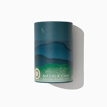 Red Rooster Tea Masala Chai Organic Spiced Black Tea Blend 4.5oz Loose Leaf Canister Makes 30 Cups