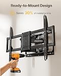 MonTEK Motion complète TV Mont mural pour la plupart des téléviseurs de 37-90 pouces, jusqu'à 165 lbs, poids lourd TV Mont avec bras articulés double, Tilt sans outil, pivotant & Prolongation Max VESA 600x400mm, Convient à 12"/16" goujons