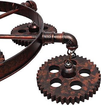 TFCFL Industrial Chandelier, 7-Light Vintage Steampunk Style