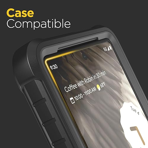 Miniatura 7 de magglass Protector de pantalla para Pixel 8 vidrio templado con aplicador fácil (luz azul)