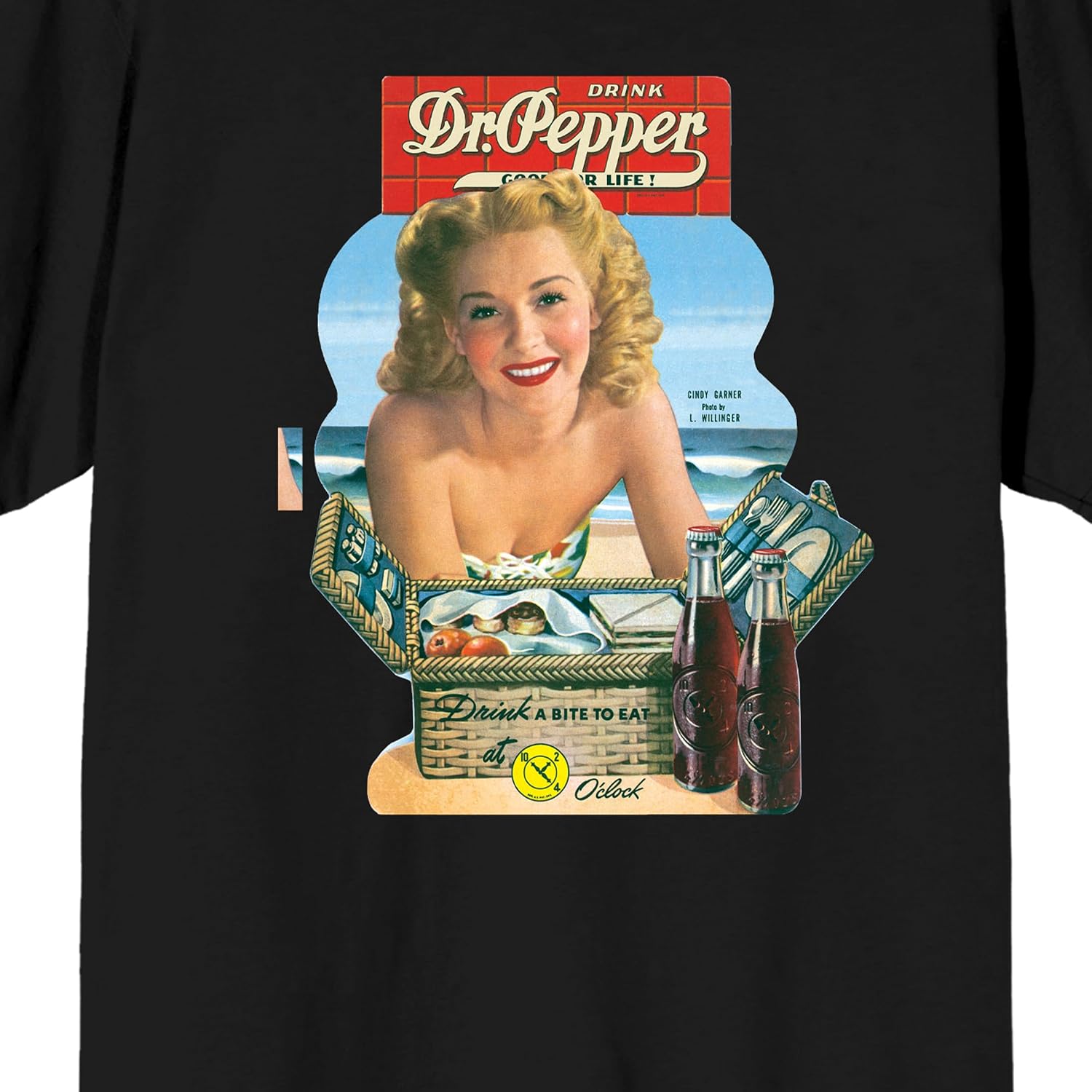 Dr Pepper Vintage Advertisement Men's Black Short Sleeve Tee
