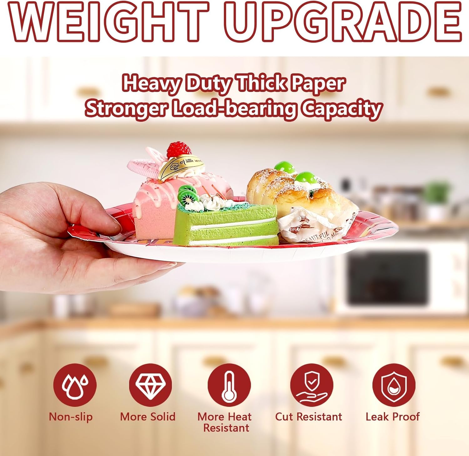 Grencian 60Pcs Happy Birthday Party Supplies Cartoon 9" Anime Themed Paper Plates Tableware Sets 4 Types Pattern Disposable Red and Yellow Decoration for Birthday Cartoon Theme Club Party Anime Lovers - Image 5