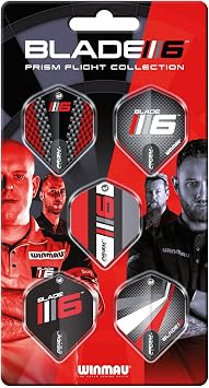 WINMAU - Dart Flight Collections - Dart Flights 5 Sets Per Pack 15 in Total Extra Thick 100 Micron - Standard Shape Darts Flights - Professional Darts Accessories