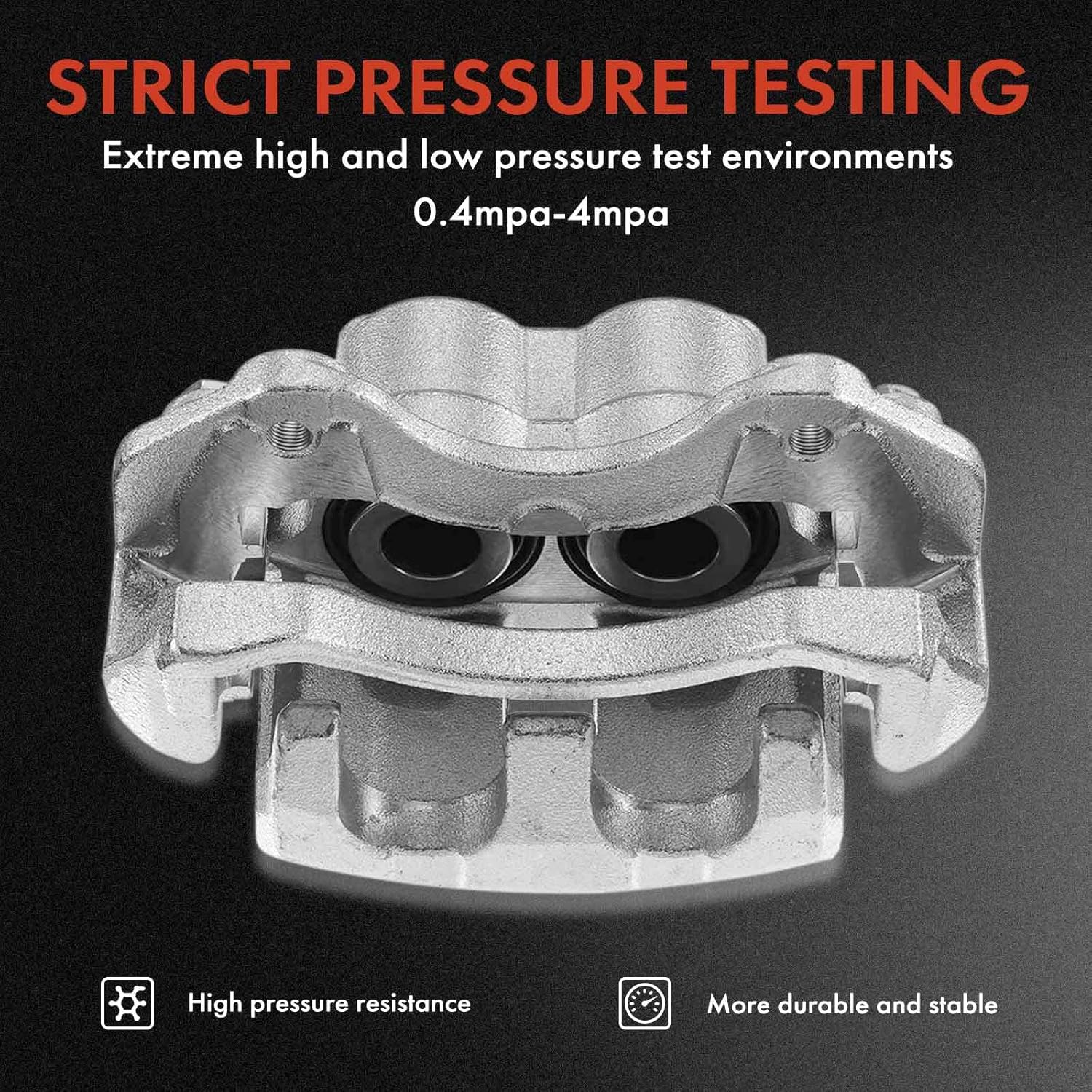 A-Premium Front Disc Brake Rotors and Ceramic Pads Kit with Calipers Compatible with Jeep Grand Cherokee 1999 2000 2001 2002 2003 2004 4.0L 4.7L Replace# 5093180AA, 5093181AA 8-PC Set