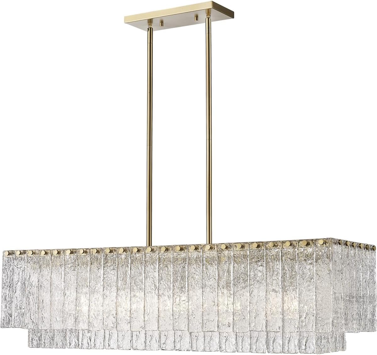 Z-Lite 1943-42L-MGLD Glacier Pendant, 5-Light 500 Total Watts, Modern Gold