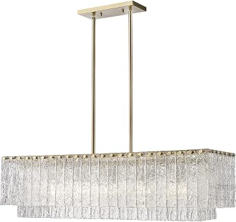 Z-Lite 1943-42L-MGLD Glacier Pendant, 5-Light 500 Total Watts, Modern Gold