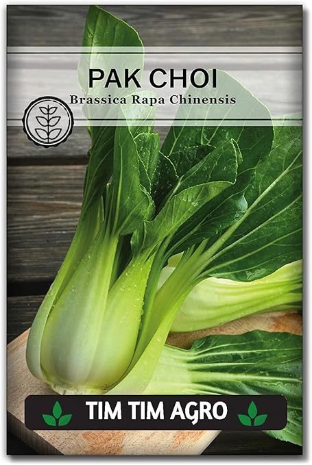 Tim Tim Agro 10G Pak Choi Seed For Planting - Bok Choy Or Chinese Cabbage - A Tasty F1 Hybrid Imported Variety To Plant Asian Greens In Your Home Vegetable Garden. Grow Great Stir-Fries