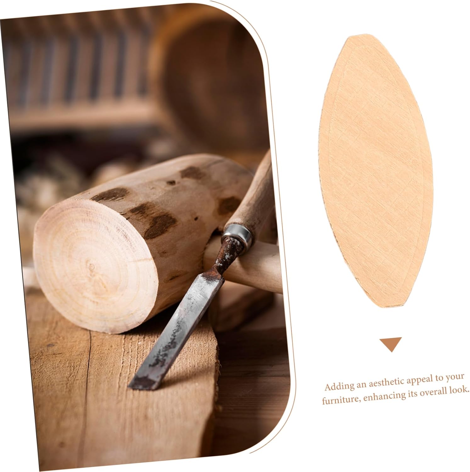 100pcs Woodworking Connectors Hardwood Biscuits Joiner Biscuit Kit for Woodworking Projects