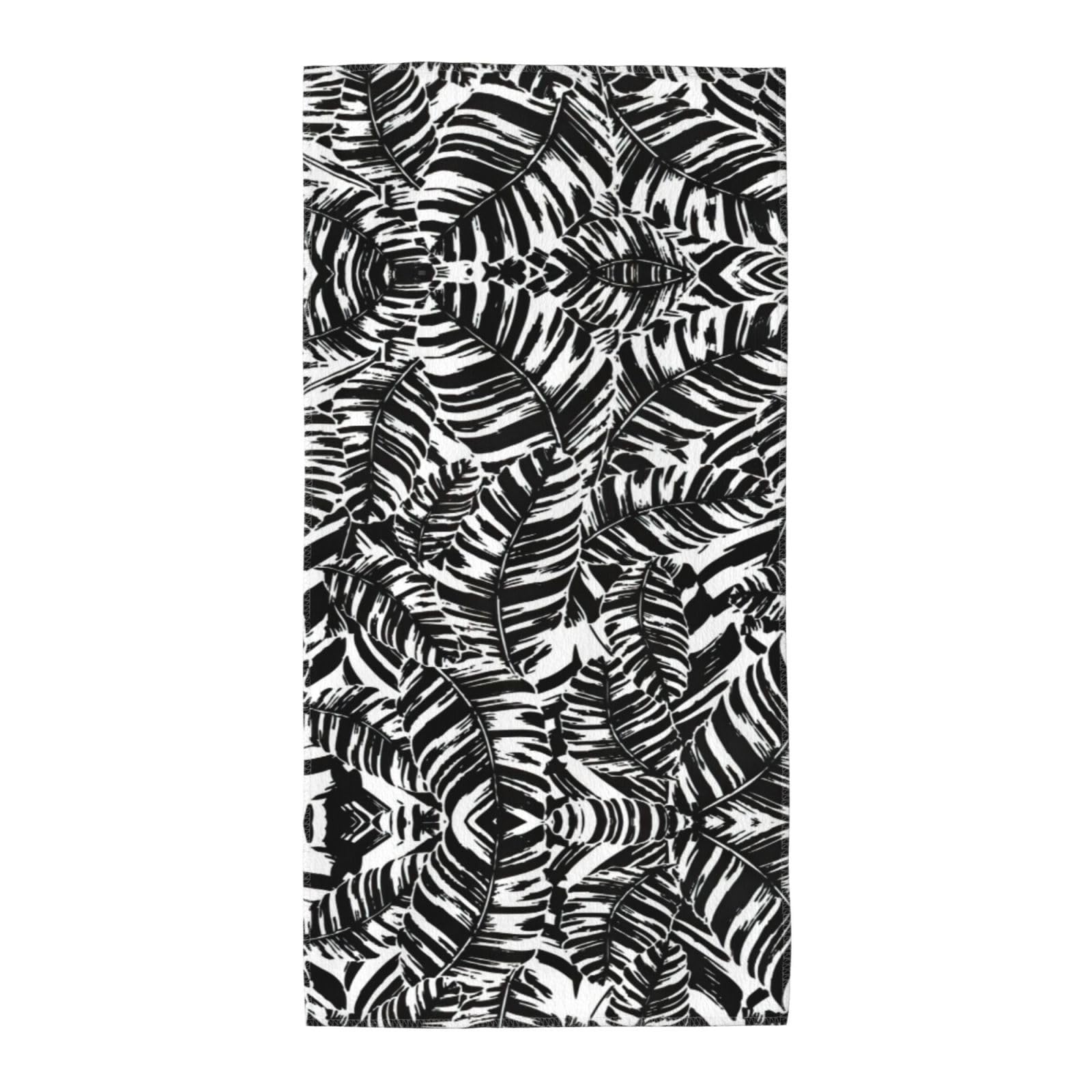 SDEGTHO Tropical Leaf Fashion Printed Bath Towel High Water Absorption For Hiking Trip