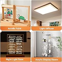 Vista 5 de Gartful Hojas de acrílico transparente de 0.079 in de grosor, paquete de 6 paneles de plexiglás con película protectora, tablero en blanco