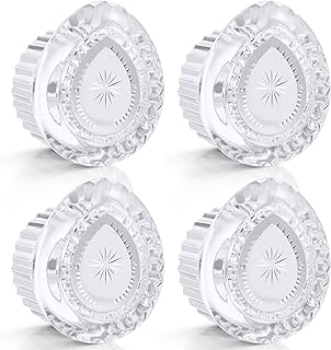 Enhon 4 Pcs Replacement Knob Handle Kit Compatible with Moen 100710 Shower Handle, Shower Knob Replacement for Single Handle Bathroom Faucet Tub Shower Handle, Chrome Knob Insert