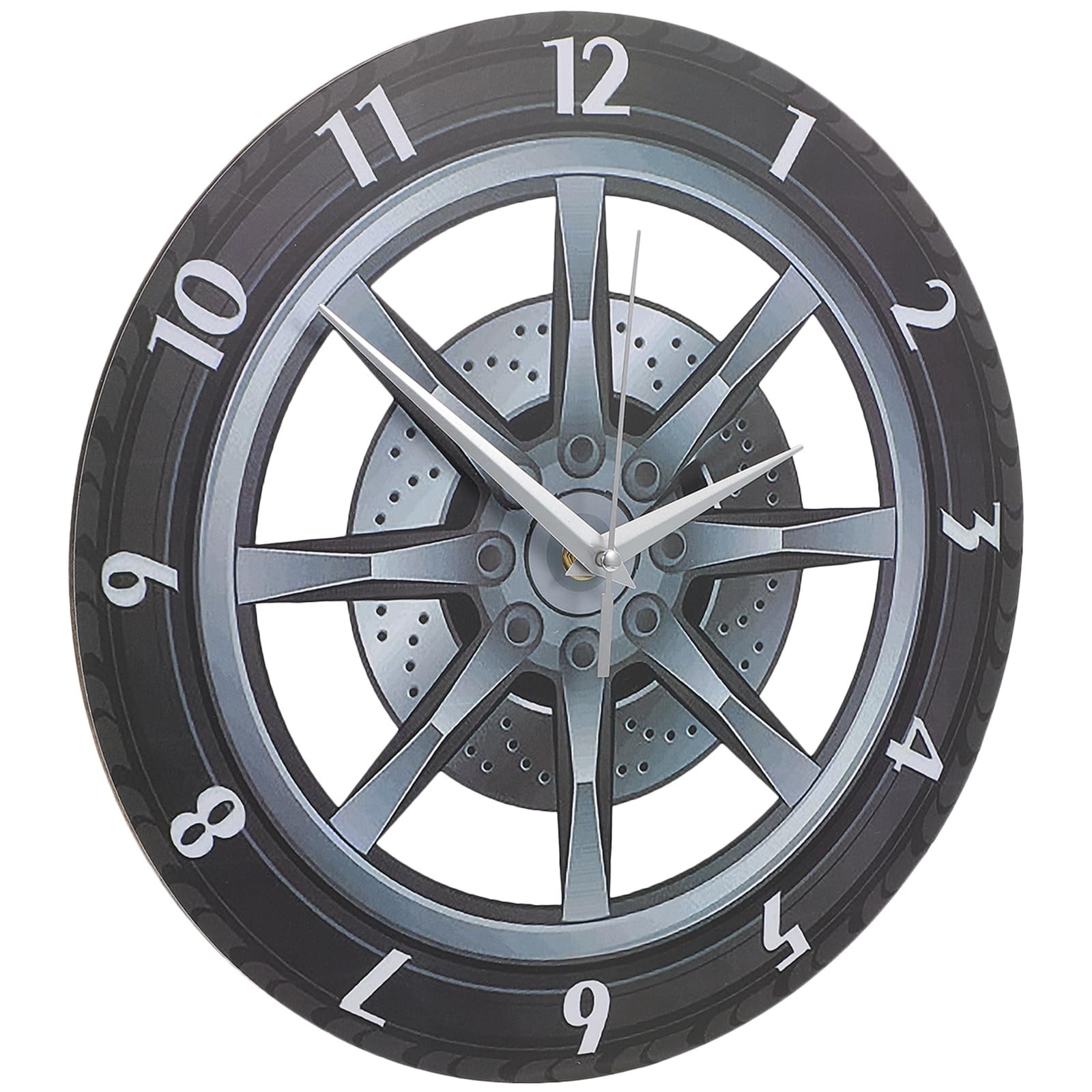 Horloge murale 3D silencieuse en acrylique noir au mecanisme fluide pour chambre et bureau