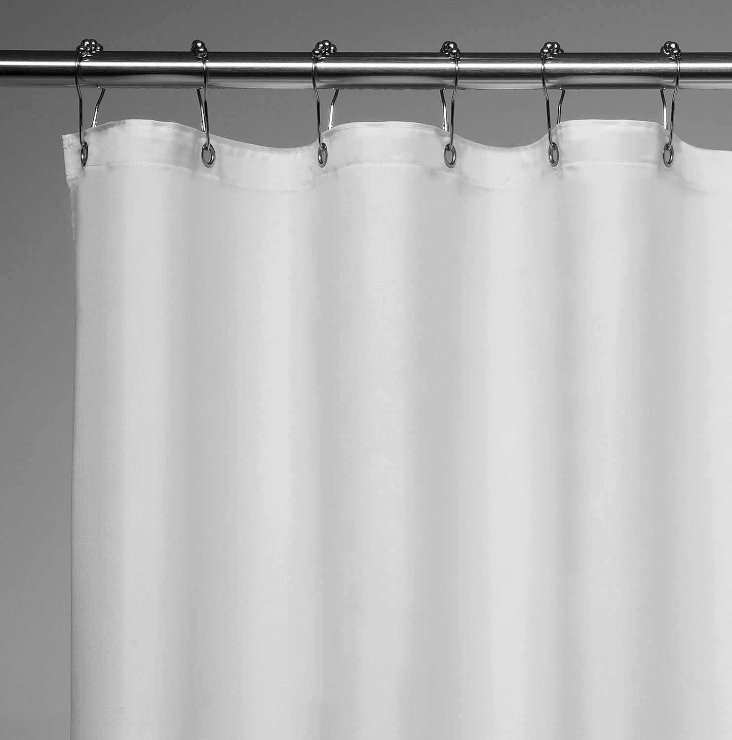 BINO 'Pearl' Fabric Shower Curtain 70" x 72" White Shower Curtain