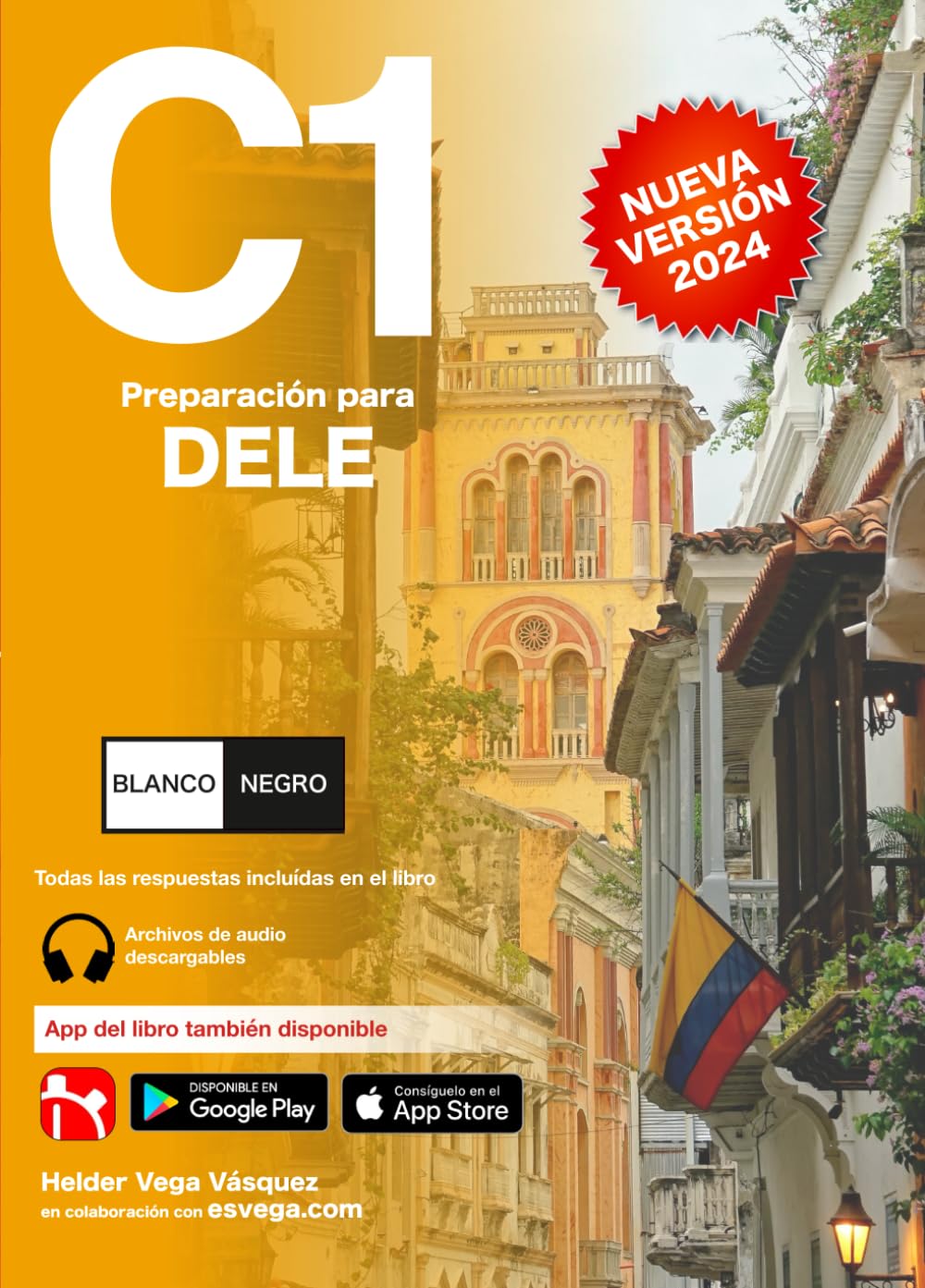 DELE C1 Preparación. BLANCO Y NEGRO: Audio descargable + Claves y transcripciones / Keys and transcripts included (Spanish Edition)